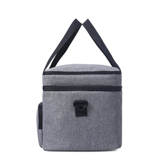 Insulated cooler bag with shoulder strap and carry handles