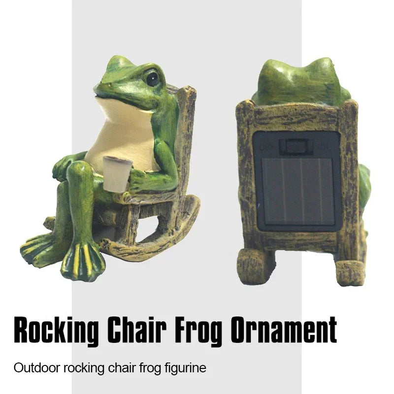 Solar Frog Garden Light