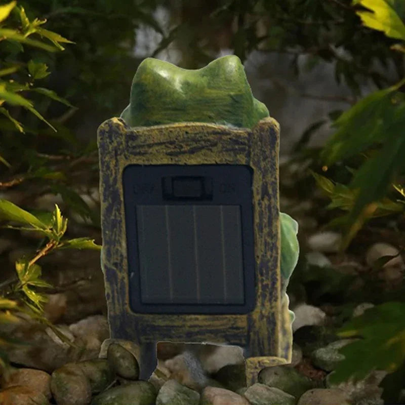 Solar Frog Garden Light