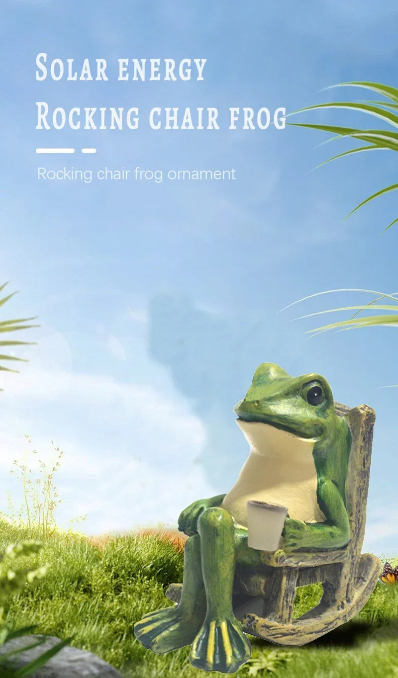 Solar Frog Garden Light