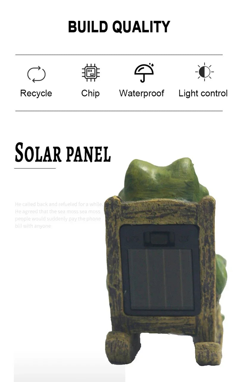 Solar Frog Garden Light