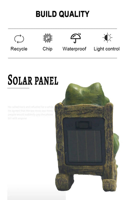 Solar Frog Garden Light